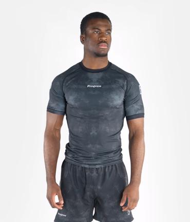 PROGRESS sugar skull rashguard - black